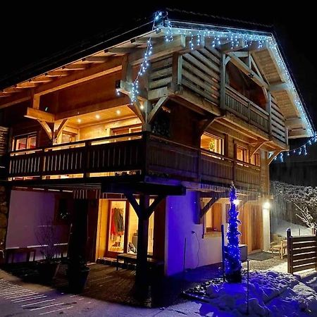 Androsace Appartement Dans Chalet Bois Avec Jacuzzi Privatif Terrasse Et Vue Montagne Les Villards-sur-Thônes 외부 사진