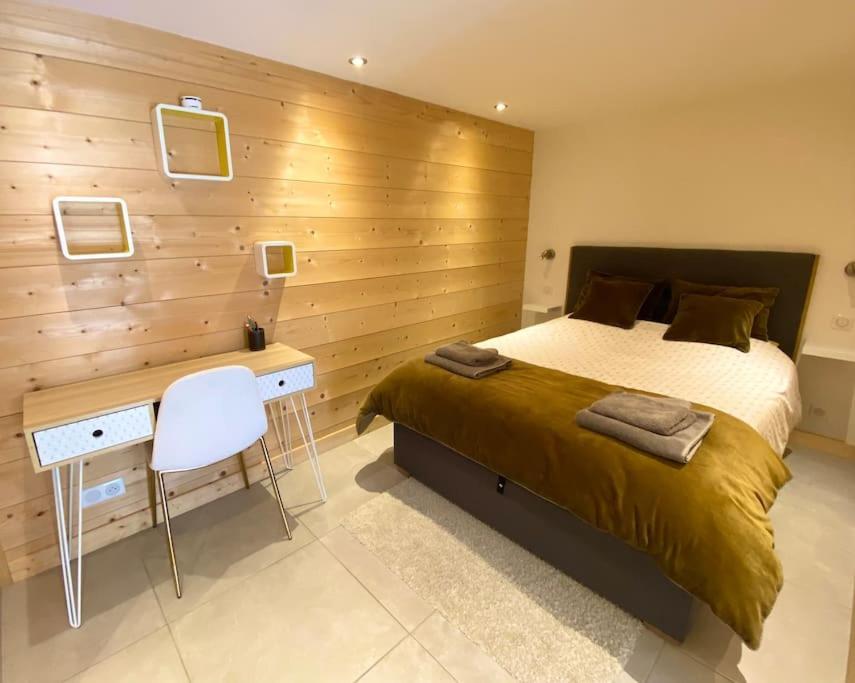 Androsace Appartement Dans Chalet Bois Avec Jacuzzi Privatif Terrasse Et Vue Montagne Les Villards-sur-Thônes 외부 사진
